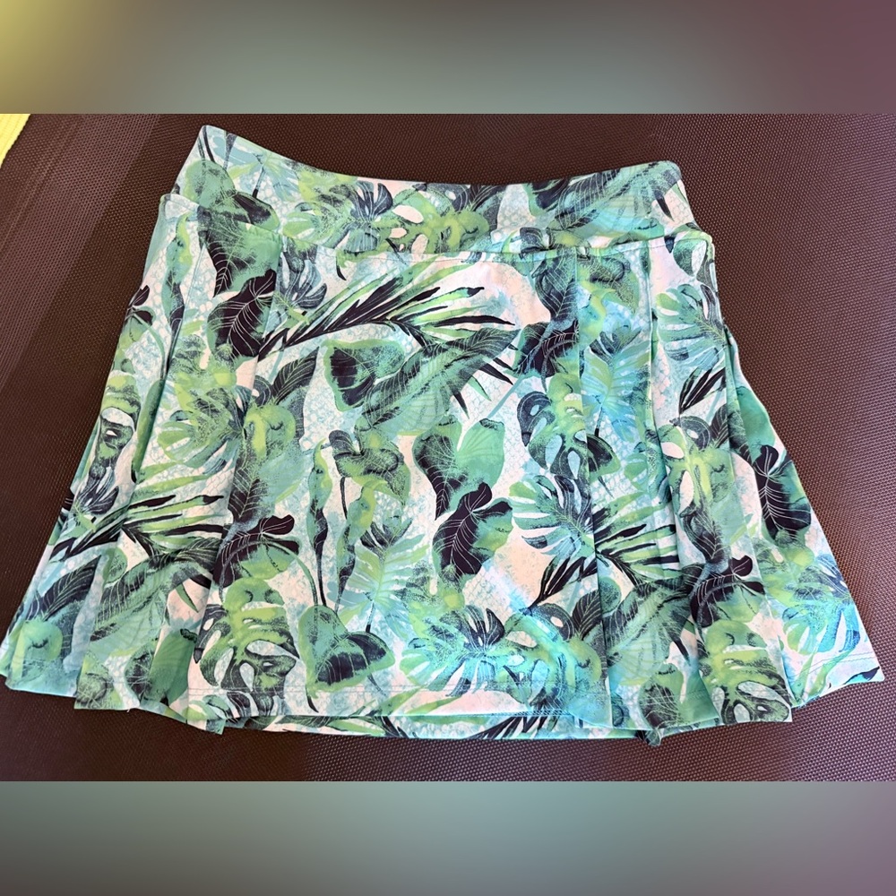 Tommy Bahama Green Tropical Leaf Golf/Pickleball Skirt- Sz small